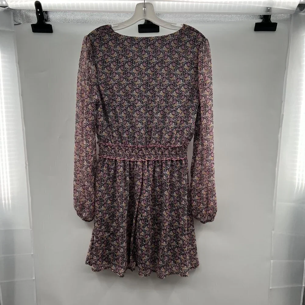 Sadie & Sage Women's Floral A-Line Dress Long Sleeve Size Medium